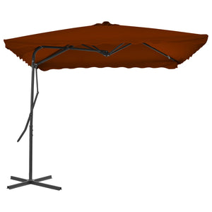 vidaXL Outdoor Parasol with Steel Pole Terracotta 250x250x230 cm