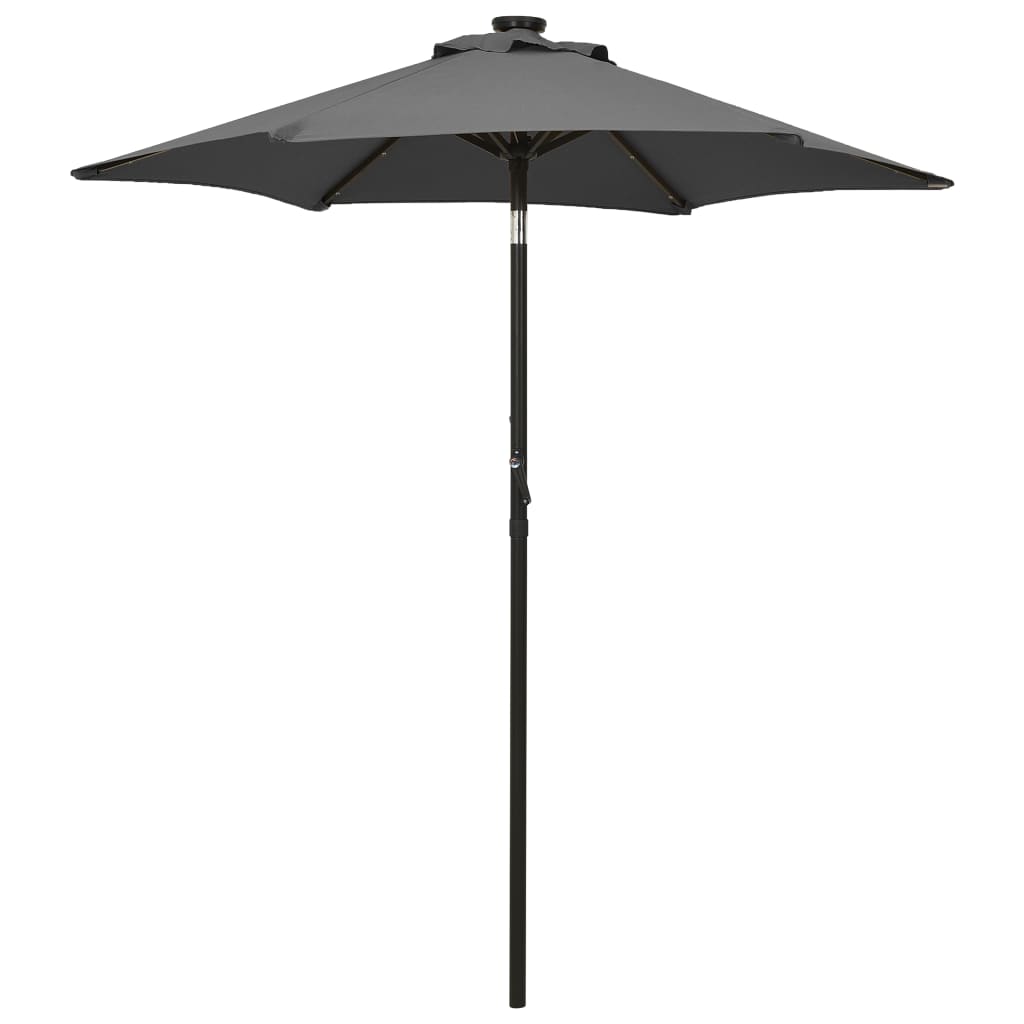 vidaXL Parasol with LED Lights Anthracite 200x211 cm Aluminium