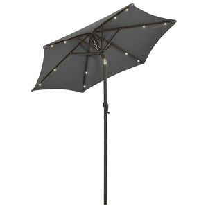 vidaXL Parasol with LED Lights Anthracite 200x211 cm Aluminium