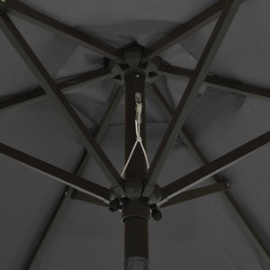 vidaXL Parasol with LED Lights Anthracite 200x211 cm Aluminium