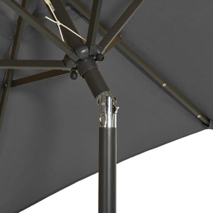 vidaXL Parasol with LED Lights Anthracite 200x211 cm Aluminium