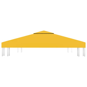 vidaXL 2-Tier Gazebo Top Cover 310 g/m² 3x3 m Yellow