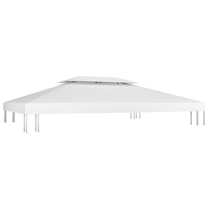 vidaXL 2-Tier Gazebo Top Cover 310 g/m² 4x3 m White