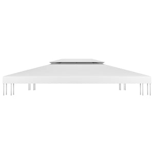 vidaXL 2-Tier Gazebo Top Cover 310 g/m² 4x3 m White