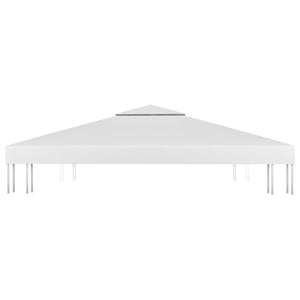 vidaXL 2-Tier Gazebo Top Cover 310 g/m² 4x3 m White