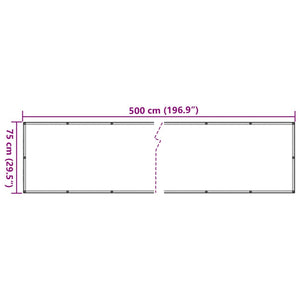 vidaXL Balcony Screen Anthracite 75x500 cm Oxford Fabric