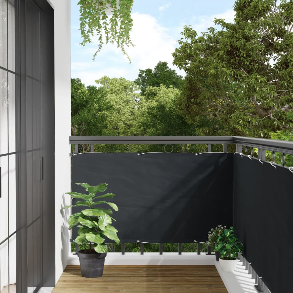 vidaXL Balcony Screen Anthracite 75x500 cm Oxford Fabric