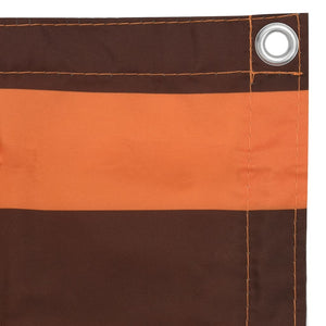 vidaXL Balcony Screen Orange and Brown 75x600 cm Oxford Fabric