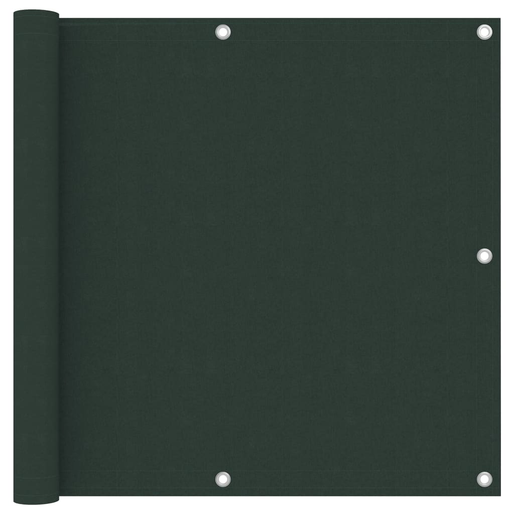 vidaXL Balcony Screen Dark Green 90x300 cm Oxford Fabric