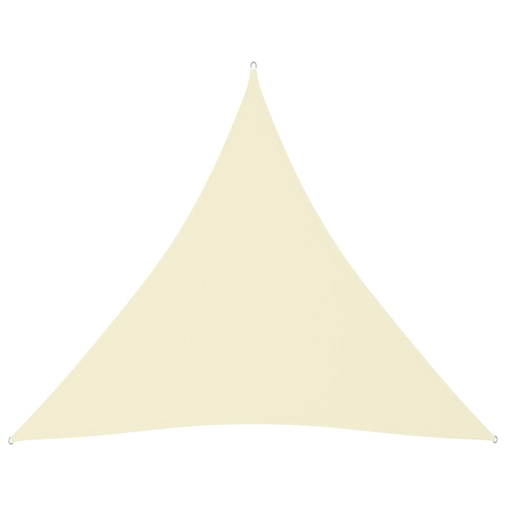 vidaXL Sunshade Sail Oxford Fabric Triangular 4x4x4 m Cream