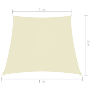 vidaXL Sunshade Sail Oxford Fabric Trapezium 4/5x4 m Cream