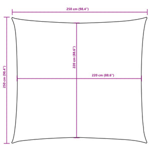 vidaXL Sunshade Sail Oxford Fabric Square 2.5x2.5 m White