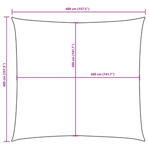 vidaXL Sunshade Sail Oxford Fabric Square 4x4 m White