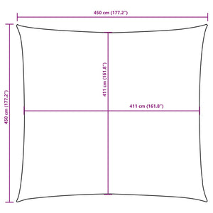 vidaXL Sunshade Sail Oxford Fabric Square 4.5x4.5 m White