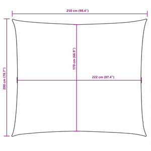 vidaXL Sunshade Sail Oxford Fabric Rectangular 2x2.5 m White