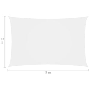 vidaXL Sunshade Sail Oxford Fabric Rectangular 2x5 m White