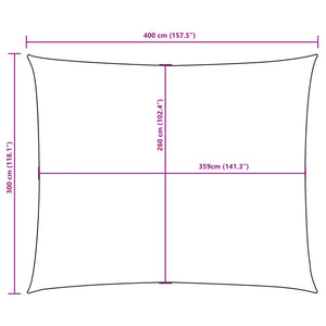 vidaXL Sunshade Sail Oxford Fabric Rectangular 3x4 m White