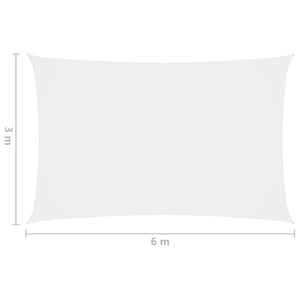 vidaXL Sunshade Sail Oxford Fabric Rectangular 3x6 m White