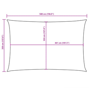 vidaXL Sunshade Sail Oxford Fabric Rectangular 3.5x5 m White