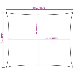 vidaXL Sunshade Sail Oxford Fabric Rectangular 4x5 m White