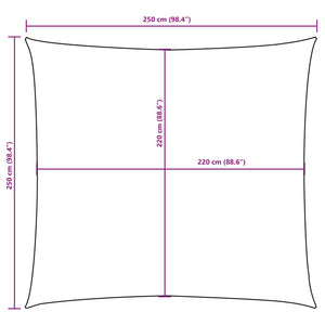 vidaXL Sunshade Sail Oxford Fabric Square 2.5x2.5 m Taupe