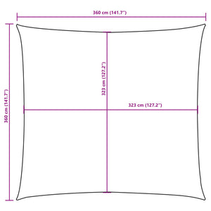 vidaXL Sunshade Sail Oxford Fabric Square 3.6x3.6 m Taupe