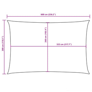 vidaXL Sunshade Sail Oxford Fabric Rectangular 3x6 m Taupe