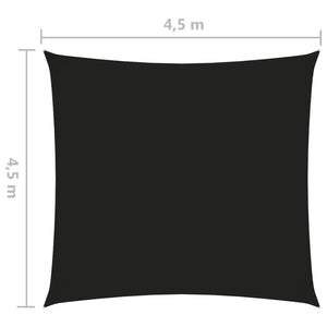 vidaXL Sunshade Sail Oxford Fabric Square 4.5x4.5 m Black