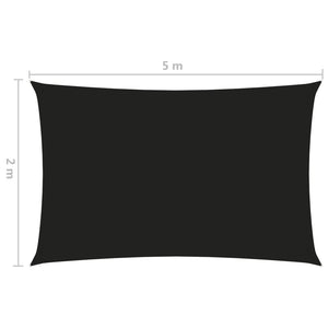 vidaXL Sunshade Sail Oxford Fabric Rectangular 2x5 m Black