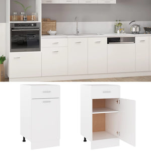 vidaXL Drawer Bottom Cabinet White 40x46x81.5 cm Engineered Wood