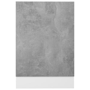 vidaXL Dishwasher Panel Concrete Grey 45x3x67 cm Engineered Wood