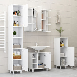 vidaXL Bathroom Cabinet White 30x30x95 cm Engineered Wood