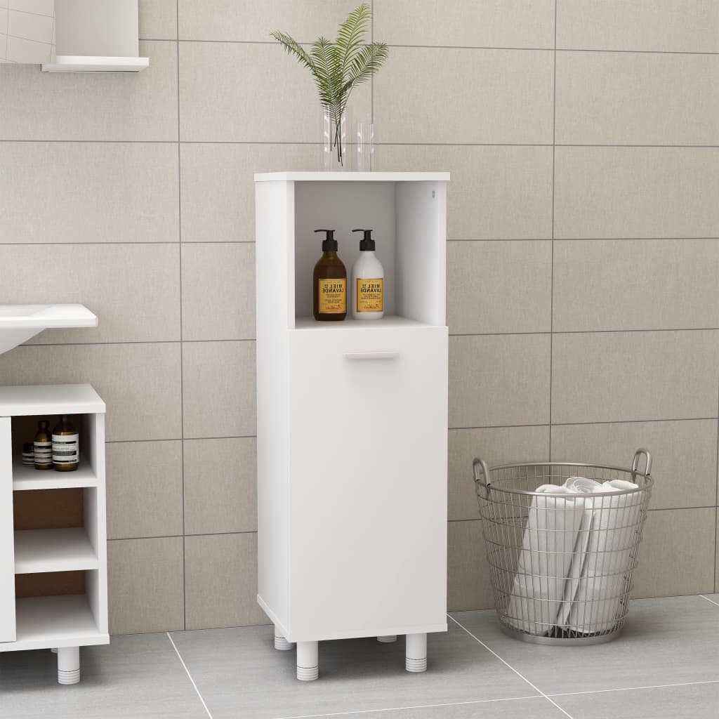 vidaXL Bathroom Cabinet White 30x30x95 cm Engineered Wood