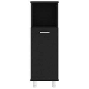 vidaXL Bathroom Cabinet Black 30x30x95 cm Engineered Wood