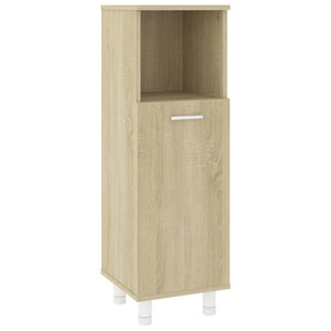 vidaXL Bathroom Cabinet Sonoma Oak 30x30x95 cm Engineered Wood