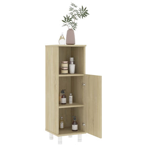 vidaXL Bathroom Cabinet Sonoma Oak 30x30x95 cm Engineered Wood