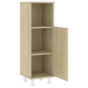 vidaXL Bathroom Cabinet Sonoma Oak 30x30x95 cm Engineered Wood