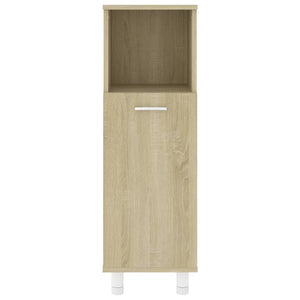 vidaXL Bathroom Cabinet Sonoma Oak 30x30x95 cm Engineered Wood