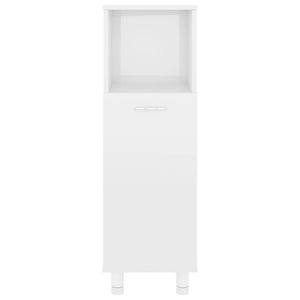 vidaXL Bathroom Cabinet High Gloss White 30x30x95 cm Engineered Wood