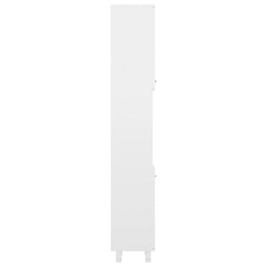 vidaXL Bathroom Cabinet High Gloss White 30x30x179 cm Engineered Wood