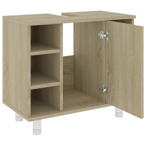 vidaXL Bathroom Cabinet Sonoma Oak 60x32x53.5 cm Engineered Wood