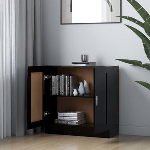 vidaXL Book Cabinet Black 82.5x30.5x80 cm Engineered Wood