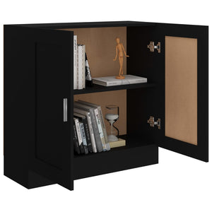 vidaXL Book Cabinet Black 82.5x30.5x80 cm Engineered Wood