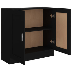 vidaXL Book Cabinet Black 82.5x30.5x80 cm Engineered Wood