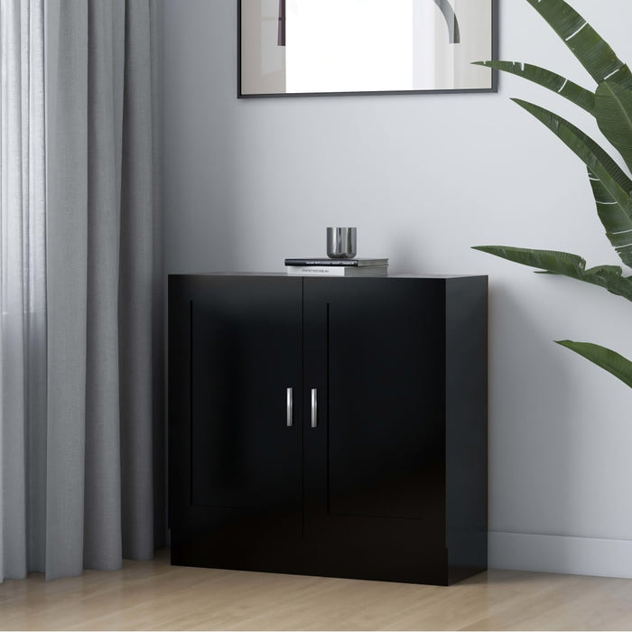 vidaXL Book Cabinet Black 82.5x30.5x80 cm Engineered Wood