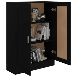 vidaXL Book Cabinet Black 82.5x30.5x115 cm Engineered Wood