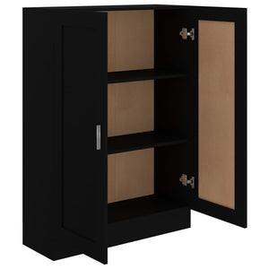 vidaXL Book Cabinet Black 82.5x30.5x115 cm Engineered Wood