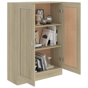 vidaXL Book Cabinet Sonoma Oak 82.5x30.5x115 cm Engineered Wood