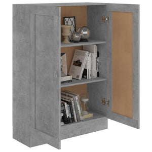 vidaXL Book Cabinet Concrete Grey 82.5x30.5x115 cm Engineered Wood