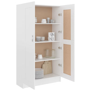 vidaXL Book Cabinet White 82.5x30.5x150 cm Engineered Wood